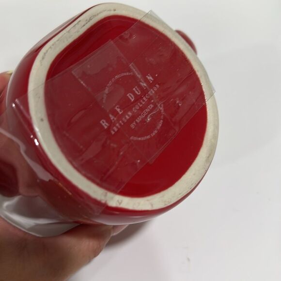 Rae Dunn Red 'Puppy Love' Mug with Heart Lid NWOT - Picture 4 of 4